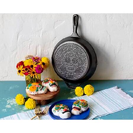 新品Lodge Seasoned 鋳鉄製スカルミニケーキパン 新品Lodge Seasoned 鋳鉄製スカルミニケーキパン