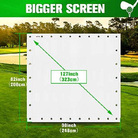 ランキング第1位 ゴルフシミュレーター インパクトスクリーン 屋内外のゴルフトレーニング用 10フィート x 10フィート グロメット穴32個付き aikeec