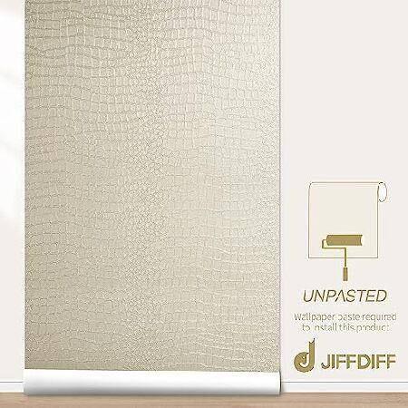 JiffDiff 466インチ x 17.7インチ 壁紙 クロコダイル壁紙 レザー壁紙