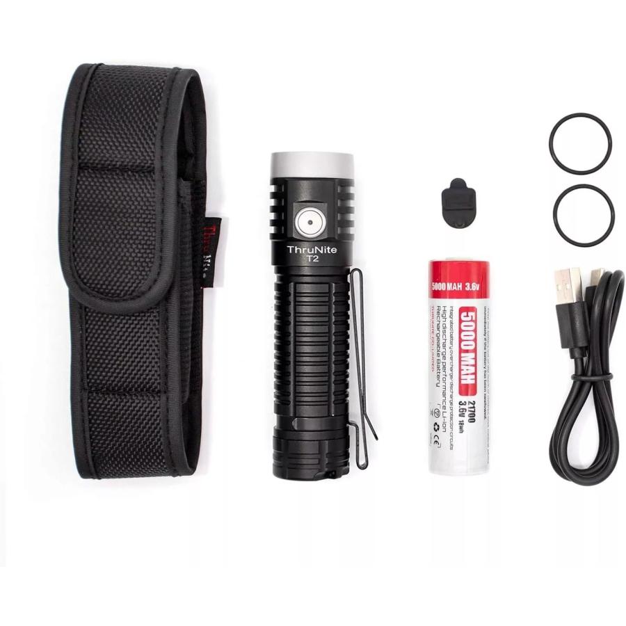 【並行輸入品】ThruNite ライト T2 充電式 3757ルーメン USB Type-C CREE XHP70 ニュートラルホワイト LED 明るい NW_1