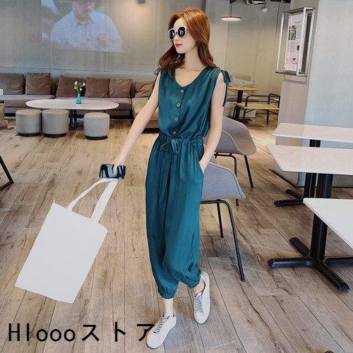 ジャンプスーツサロペット代30代40代50代コーデオールインワンレディースファッション女性春夏服秋ノースリーブリボン春夏秋 15 新作