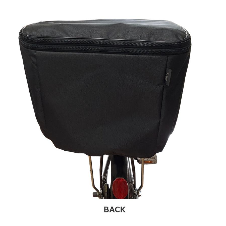 自転車 カゴカバー 後ろ用 ロングタイプ奥行52cm 大きめ 2段式 日本製