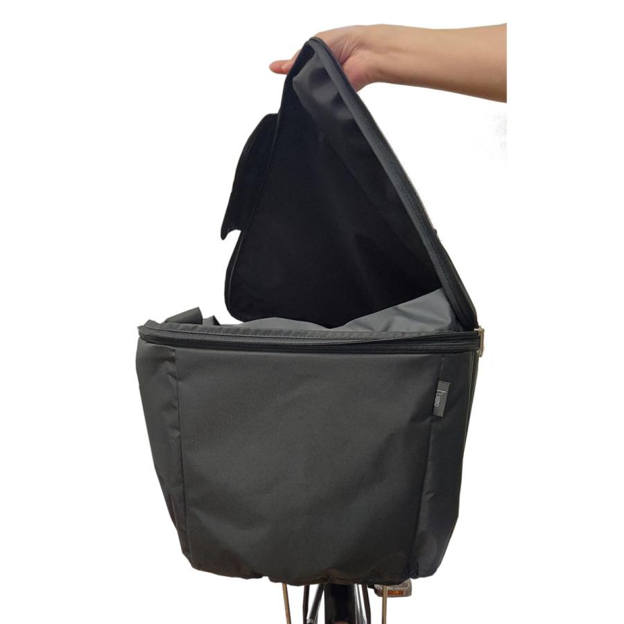 カゴ 自転車 カゴカバー 後ろ用 ロングタイプ奥行52cm 大きめ 2段式