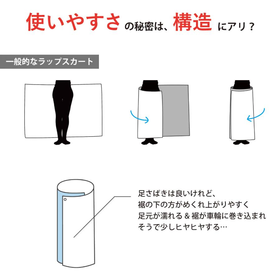 レインスカート レインウェア ひざが濡れにくい おしゃれ ラップ