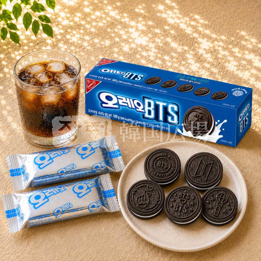 オレオ BTS パネルボード 東西 BTS オレオ (クリ−ム味) 100g : 韓国広場 - 韓国食品のお店