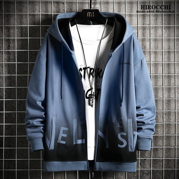 ジップアップパーカー メンズ パーカー 秋服 秋物 トップス きれいめ ロゴ 長袖 グラデーション 21 秋冬 新作 D0309 Hirocchi 通販 Yahoo ショッピング