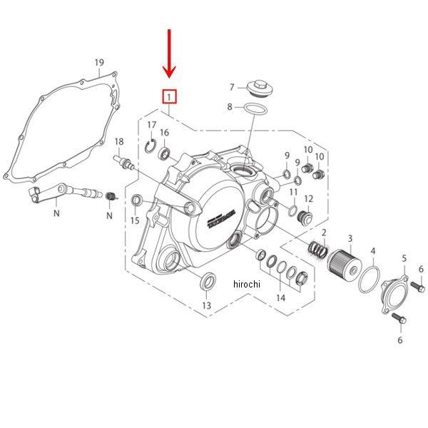 00-00-2394 SP武川 R.クランクケースカバーASSY ドリーム50 HD店