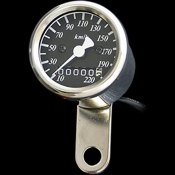 【メーカー在庫あり】 001290 ネオファクトリー 48mm アナログ スピードメーター 黒盤 1:1 95年以前 ハーレー HD店