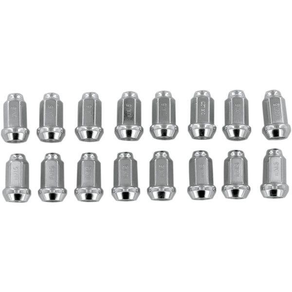 【USA在庫あり】 0223-0087 ITP ロックナット 10mm x 1.50 テーパー クローム (16個入り) HD