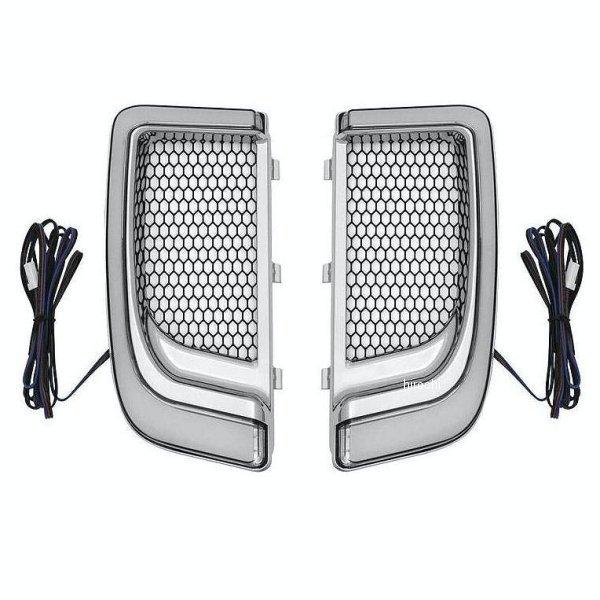 【メーカー在庫あり】 5063 クリアキン Kuryakyn トレーサー LED ロワーフェアリング グリル ツーリングモデル クローム HD店