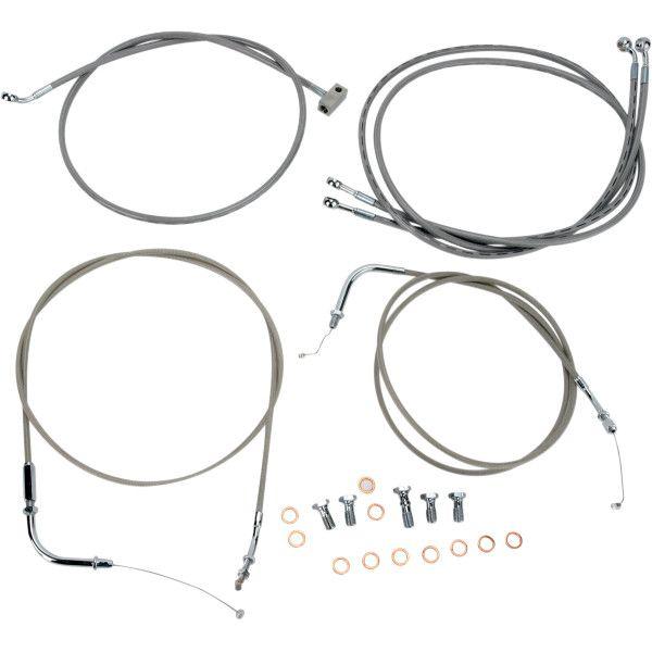 【USA在庫あり】 0650-1033 バロン BARON ケーブルライン セット 18インチ(457mm) 06年-14年 XV1900 ステンレス HD店