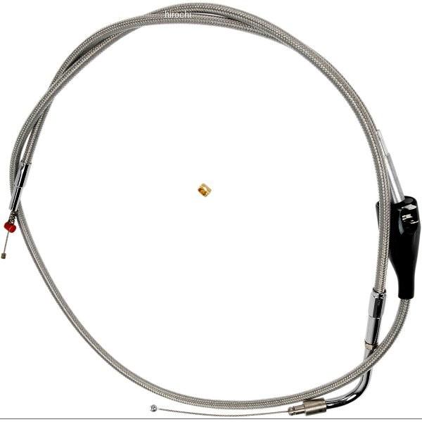【USA在庫あり】 0651-0683 バーネット Barnett アイドルケーブル 48インチ ステンレス 02年-06年 FLHRC、FLHTCU クルーズ対応 HD店