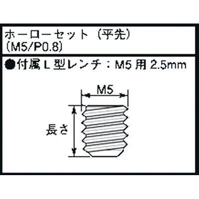 【メーカー在庫あり】 0900-004-05010 キタコ ホーローセット (平先) M5 x P0.8 長さ:10mm HD店 | KITACO | 01