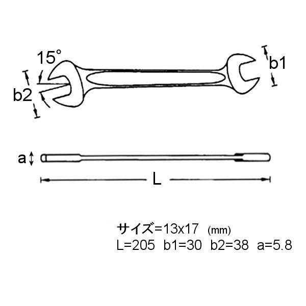 【メーカー在庫あり】 10-13x17-SW スタビレー STAHLWILLE 両口スパナ (13mm x 17mm) HD店｜hirochi2｜02