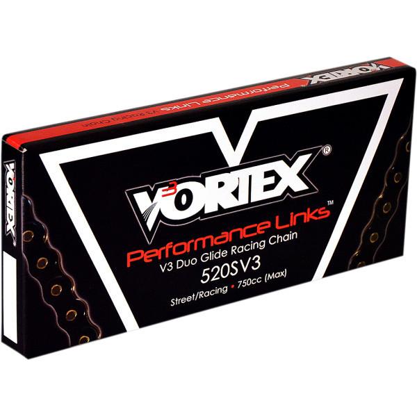 【USA在庫あり】 1223-1049 ボルテックス Vortex チェーン カシメタイプ 520SV3/120L 黒 HD店