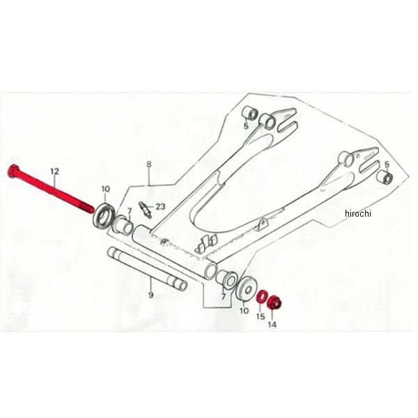 1520 ビーアールシー BRC ステンレス スイングアームピボットボルト 75年-77年 CB400F HD店｜hirochi2｜02