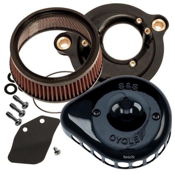 【製造会社棚卸し資産あり】 170-0436C S\u0026S循環過程 S\u0026S Cycle ステルス エアクリーナーキット ミニティアドロップカバー 17年-20年 GBK M8 黒 固定ディスク店 キャブレター、吸気系-エアクリーナーエレメント