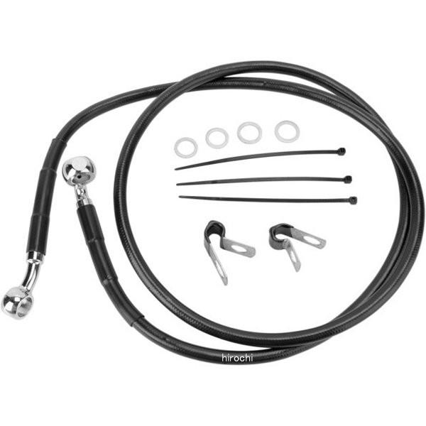 【USA在庫あり】 1741-2549 DRAG フロント ブレーキライン 黒ステンレス 99年-07年 FXST +10インチ(56.25インチ) HD店