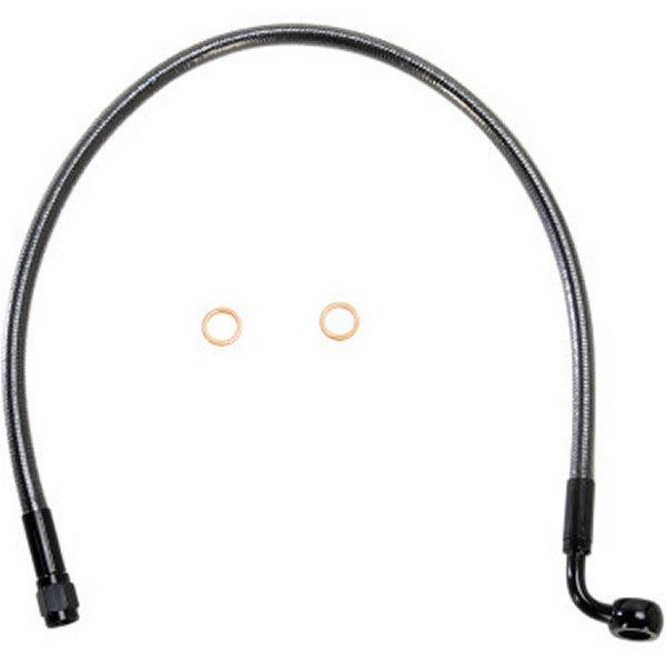 【USA在庫あり】 1741-4088 マグナム MAGNUM フロント ブレーキライン 10mm/90°アッパー 21インチ(533mm) 黒 HD店