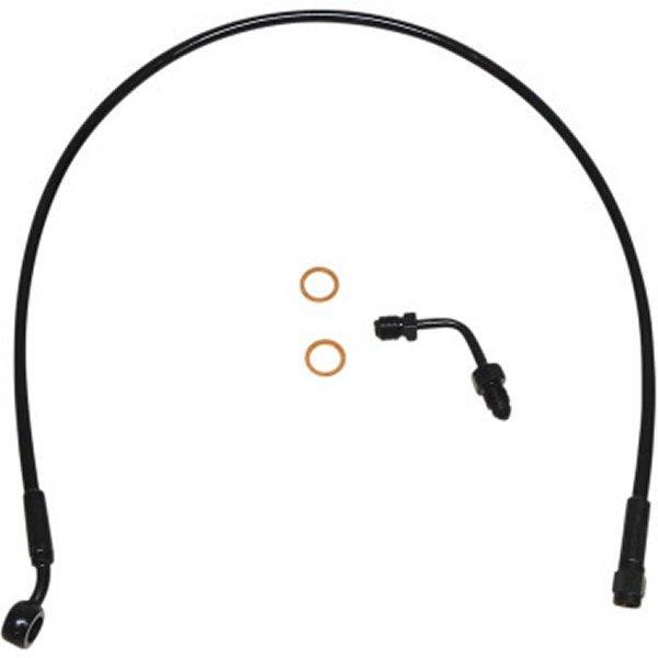 【USA棚卸し資産あり】 1741-5875 マグナム MAGNUM フロントブレーキライン アッパー/アダプタ付 ABS付 黒/黒 32in 固定ディスク店 バイク-車、バイク、自転車