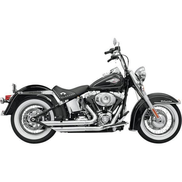 Harley Davidson - 【USA棚卸し資産あり】 1800-1153 バッサニ Bassani フルエキゾースト 86年-17年 ソフテイルト FireFlight クローム 固定ディスク店 マフラー-フルエキゾースト-車、バイク、自転車