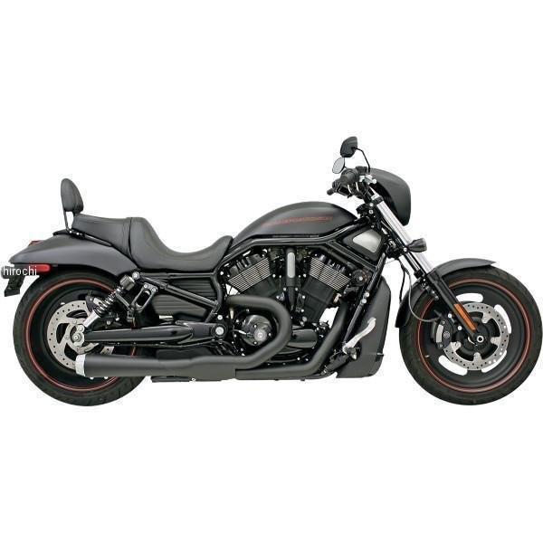 【USA在庫あり】 1800-1277 バッサニ Bassani フルエキゾースト ロードレイジ ショート 07年-17年 V-ROD 黒 HD店