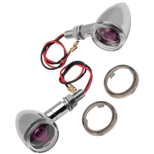 【USA在庫あり】 2040-0278 DRAG ウインカー ミニデュース スタッド取付 クローム/アンバー/レッドレンズ HD店