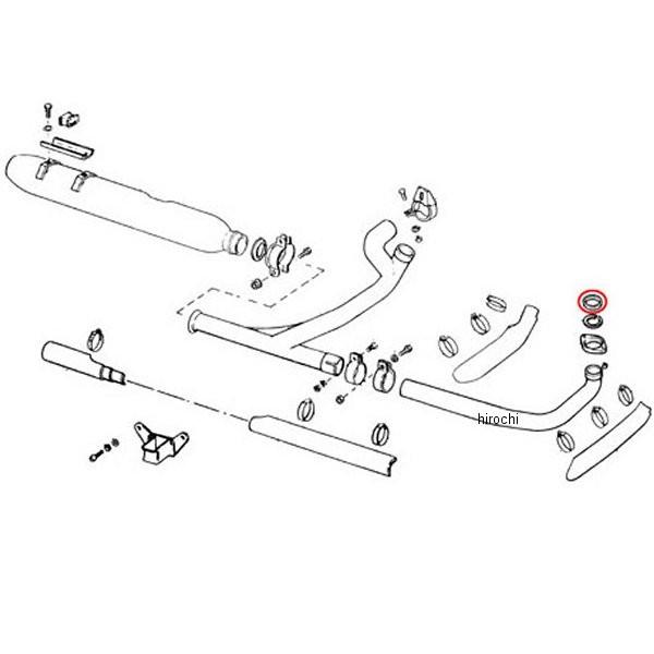 【即納】 3400-2104 ガッツクローム エキゾーストガスケット EVO、ツインカム用 2枚組 HD店｜hirochi2｜02