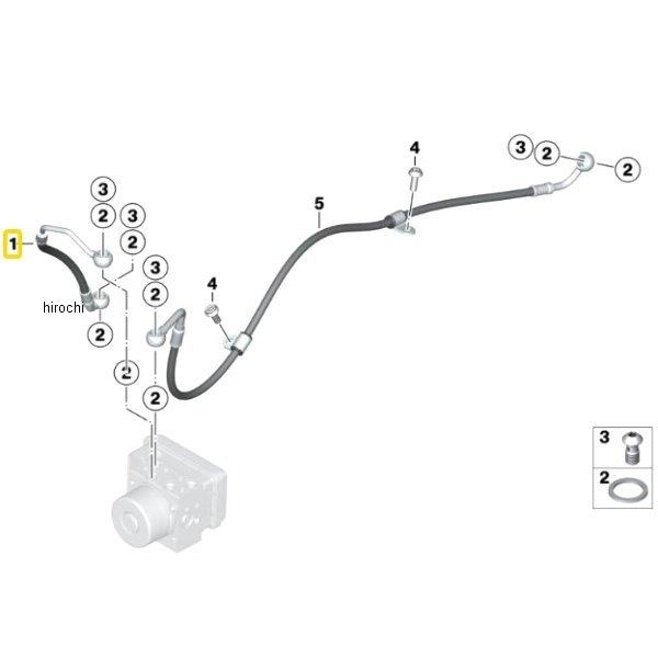 確認用3 34328564349 BMW純正 ブレーキ ホース R 制御回路 HD店 バイク