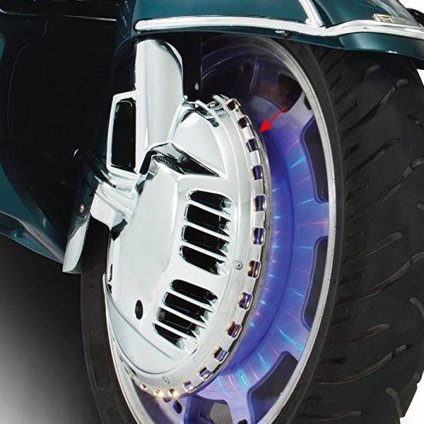2-452T 418678 ショークローム Show Chrome ローターカバー アクセント 3色 LED 88年-00年 GL1500 クローム HD店の画像