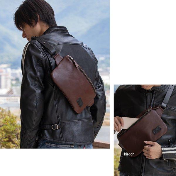 【メーカー在庫あり】 4524486104732 デグナー DEGNER W-86 レザーボディバッグ ブラウン HD店の画像