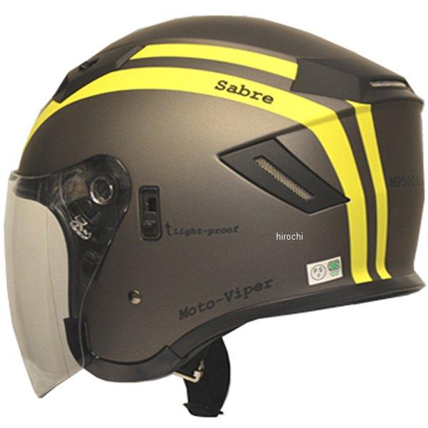 MP500 モトバイパー Moto-Viper ジェットヘルメット SABRE YELLOW LINE