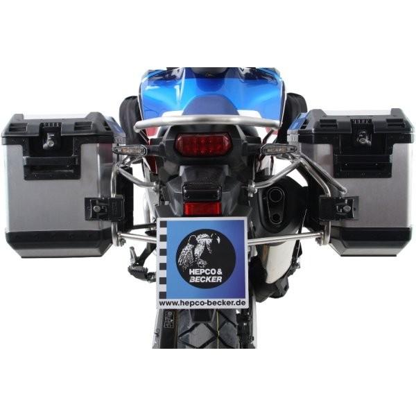 ヘプコ＆ベッカー - 6519510 00 22-00-40 ヘプコアンドベッカー HEPCO\u0026BECKER 陣営球歴 ステンレス鋼 カットアウトセット 固定ディスク店 リアボックスキャリアセット-バイク用ボックス