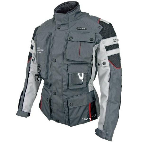 4560216415051 Motorrad-2 撲り付ける大気圏 hit-air エアバッグ上衣 まっ黒い薄墨色 2XL大きさ 固定ディスク店