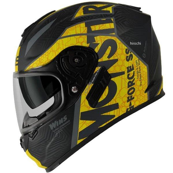 【メーカー在庫あり】 4560385760471 ウインズ WINS フルフェイスヘルメット G-FORCE SS MONSTER type C 黒/黄 Lサイズ HD店 HD店