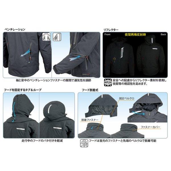 HDS ヒットエアー hit-air フーデッドエアバッグジャケット カーキ 3XLサイズ HD店の画像