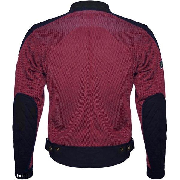 【メーカー在庫あり】 SS2302MJ-BD/LW エースカフェロンドン ACE CAFE LONDON 春夏モデル パデッドメッシュジャケット バーガンディ ワイド LWサイズ H_1