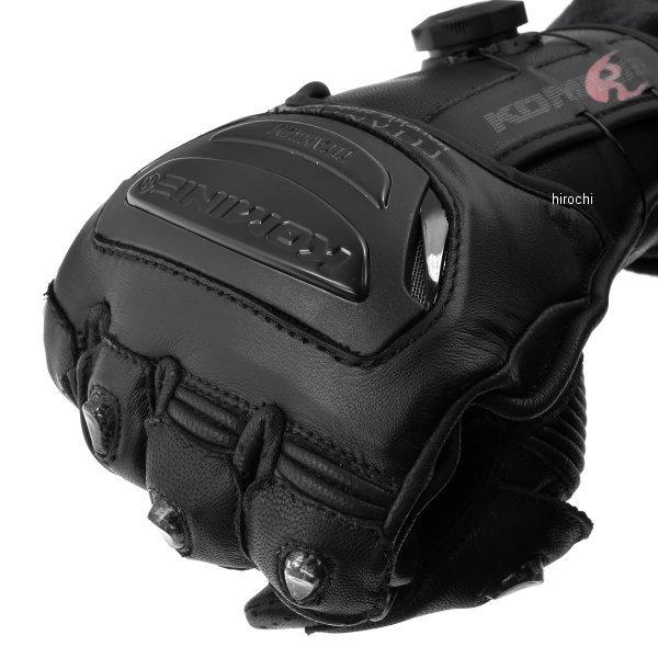 【メーカー在庫あり】 GK-254 コミネ KOMINE 春夏モデル ダイアルフィットスポーツレザーグローブ 黒 Lサイズ HD店_2