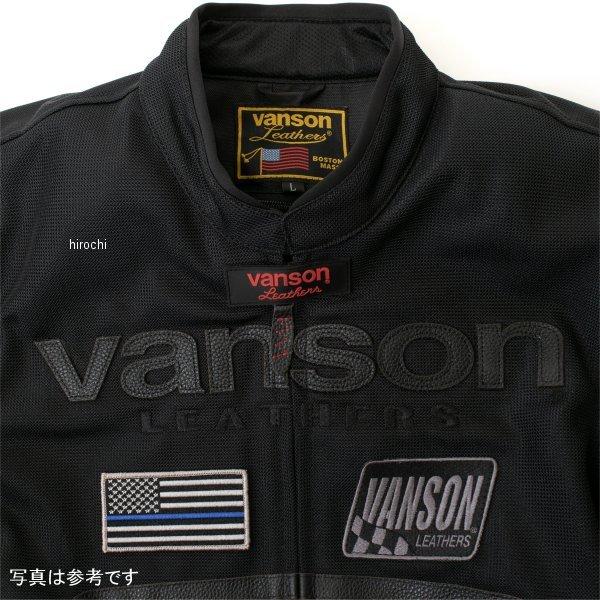 VS24105S バンソン VANSON 2024年春夏モデル メッシュ ライダースジャケット 黒/白 XLサイズ HD店｜hirochi2｜03