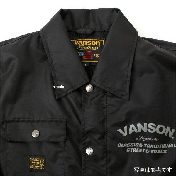 【メーカー在庫あり】 SVS2405S バンソン VANSON 2024年春夏モデル コーチジャケット 黒 Lサイズ HD店｜hirochi2｜03