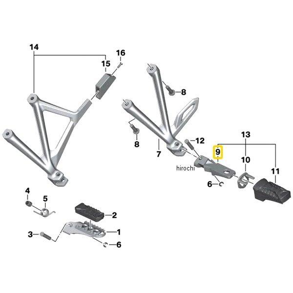 46718528793 BMW純正 R フット レスト LH HD店