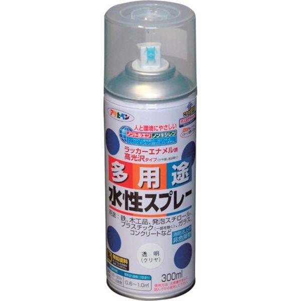 【メーカー在庫あり】 565310 (株)アサヒペン アサヒペン 水性多用途スプレー300ML クリヤ HD店｜hirochi2