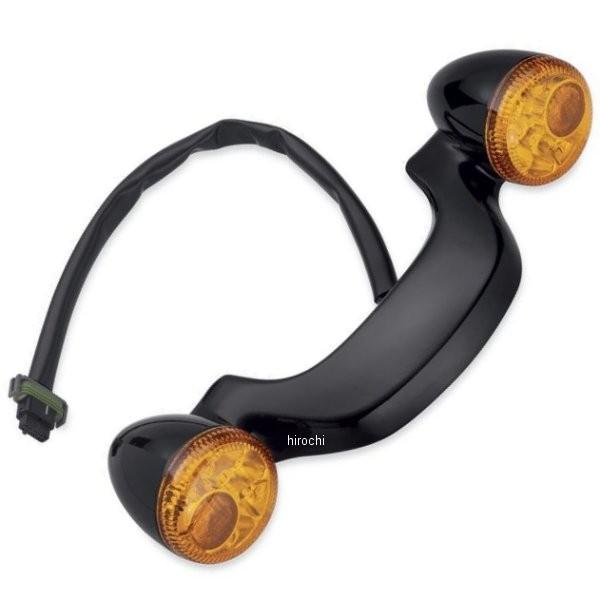 Harley Davidson - 67800484 ハーレー純然たる ブレットリアウインカー 赤ちょうちん グロス黒いこと 固定ディスク店