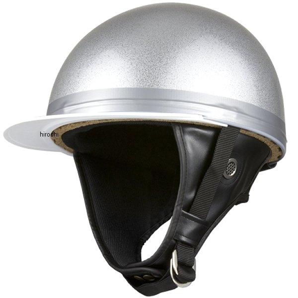 【メーカー在庫あり】 7010 NBS バイクパーツセンター ハーフヘルメット コルク半 三つボタン シルバーラメ フリーサイズ(57-60cm未満) HD店 |  | 03