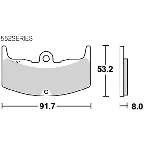 【メーカー在庫あり】 777-0552000 552HF キタコ SBS ブレーキパッド フロント/リア 82年-87年 CBX550F、VT250 セラミック HD店｜hirochi2｜04