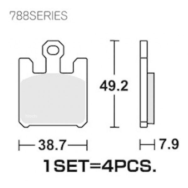 【メーカー在庫あり】 777-0788098 788RST キタコ SBS ブレーキパッド フロント用 03年- ZX-6RR HD店｜hirochi2｜02