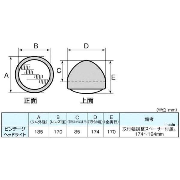 【メーカー在庫あり】 79160 デイトナ ビンテージスモールヘッドライト(レンズ径φ134) 黒 H4 HD店 | DAYTONA（バイク用品） | 03