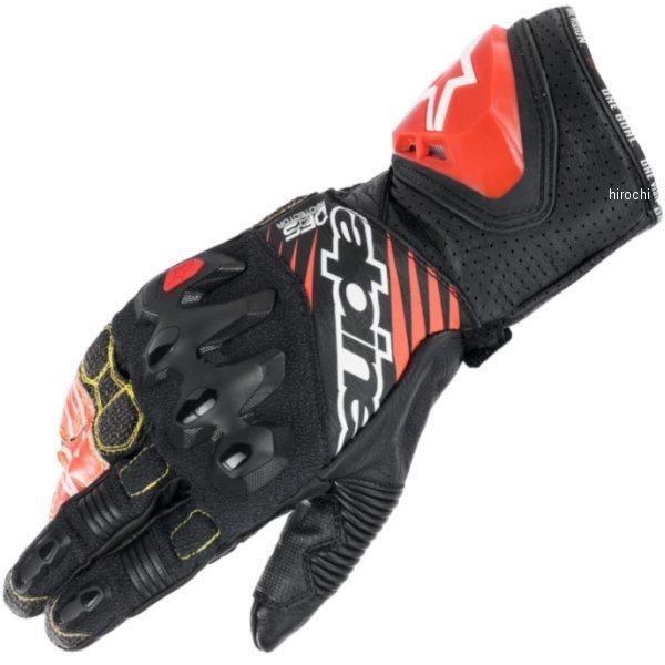 3556622 アルパインスターズ 秋冬モデル グローブ GP TECH V2 GLOVE 黒/白/蛍光赤 2XLサイズ HD店｜hirochi2