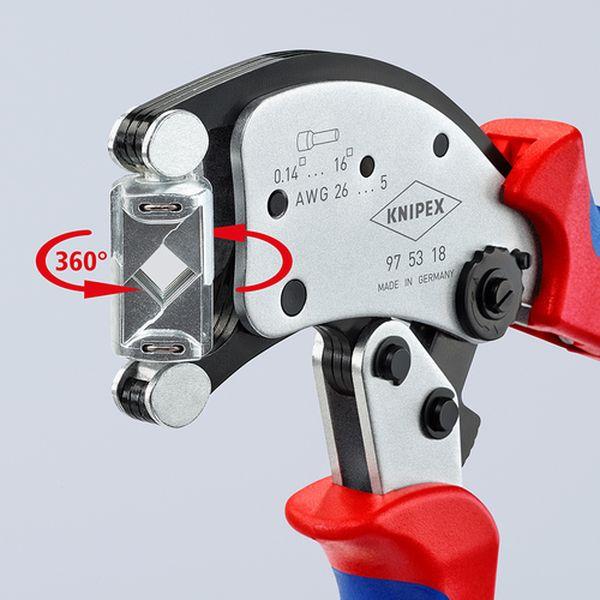 【メーカー在庫あり】 9753-18 975318 KNIPEX社 KNIPEX マルチアジャストワイヤーエンド圧着ペンチ HD店_1