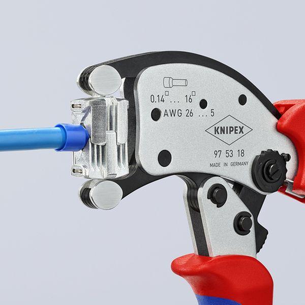 【メーカー在庫あり】 9753-18 975318 KNIPEX社 KNIPEX マルチアジャストワイヤーエンド圧着ペンチ HD店_3